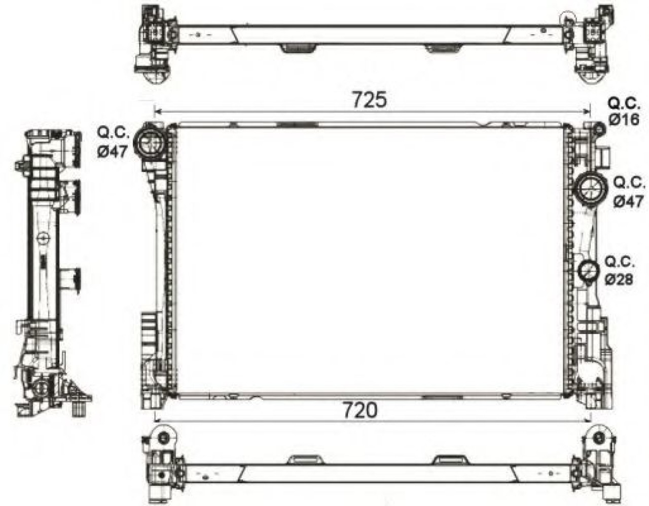 Radiator, racire motor MERCEDES C-CLASS (W204) (2007 - 2014) NRF 53113 piesa NOUA