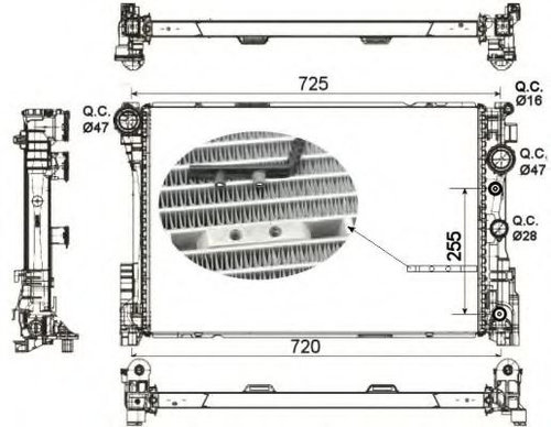 Radiator, racire motor MERCEDES C-CLASS (W204) (2007 - 2014) NRF 53141 piesa NOUA