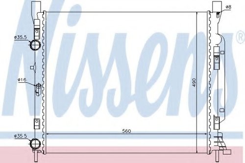 Radiator, racire motor MERCEDES CITAN Dualiner (415) (2012 - 2016) NISSENS 637623 piesa NOUA