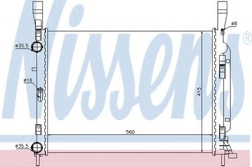 Radiator, racire motor MERCEDES CITAN Panel Van (415) (2012 - 2016) NISSENS 637628 piesa NOUA