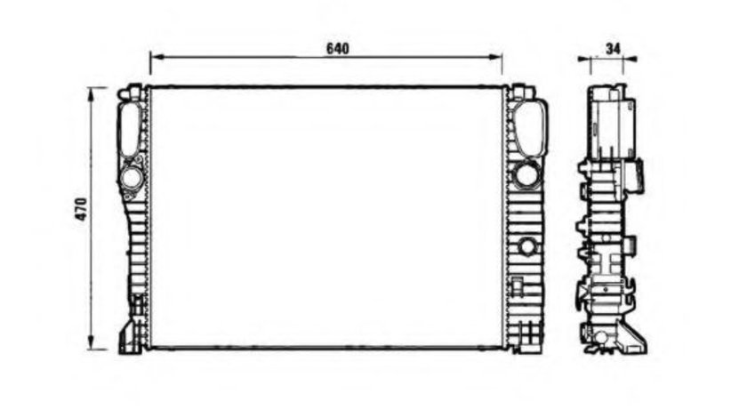 Radiator, racire motor MERCEDES CLK (C209) (2002 - 2009) NRF 53829 piesa NOUA