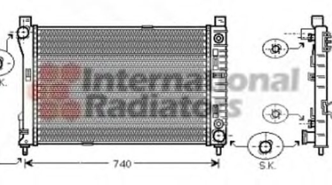 Radiator, racire motor MERCEDES CLK (C209) (2002 - 2009) VAN WEZEL 30002286 piesa NOUA