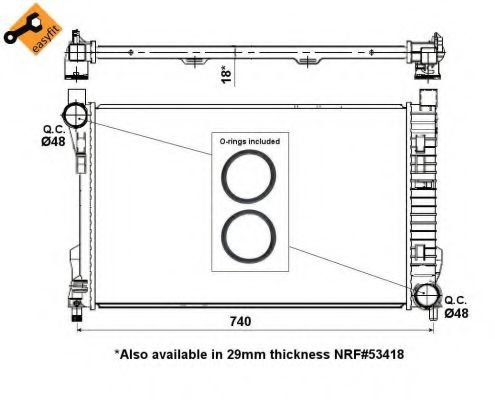 Radiator, racire motor MERCEDES CLK (C209) (2002 - 2009) NRF 55310 piesa NOUA