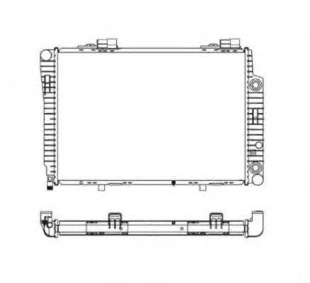 Radiator, racire motor MERCEDES CLK Cabriolet (A208) (1998 - 2002) NRF 51282 piesa NOUA