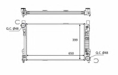 Radiator, racire motor MERCEDES CLK Cabriolet (A209) (2003 - 2010) NRF 58390 piesa NOUA
