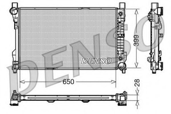 Radiator, racire motor MERCEDES CLK Cabriolet (A209) (2003 - 2010) DENSO DRM17079 piesa NOUA