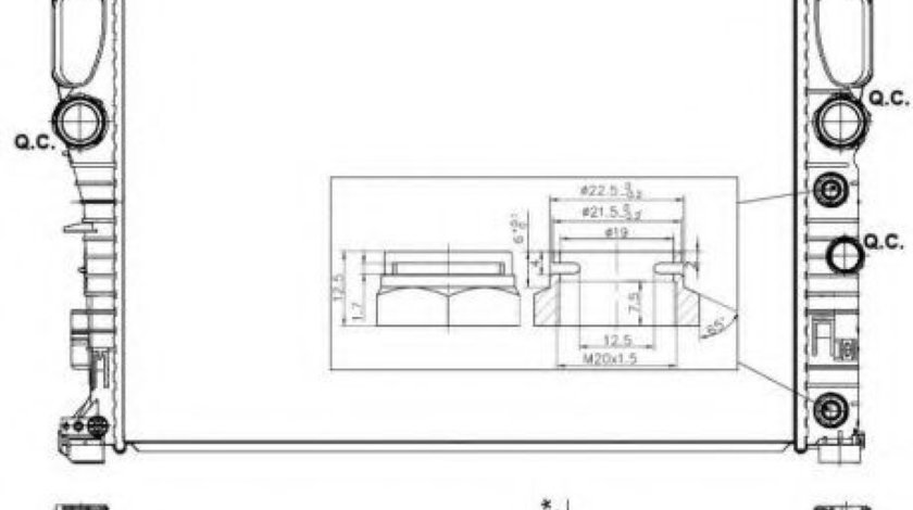 Radiator, racire motor MERCEDES CLS (C219) (2004 - 2011) NRF 53423 piesa NOUA