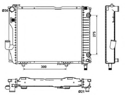 Radiator, racire motor MERCEDES E-CLASS Cabriolet (A124) (1993 - 1998) NRF 53030 piesa NOUA