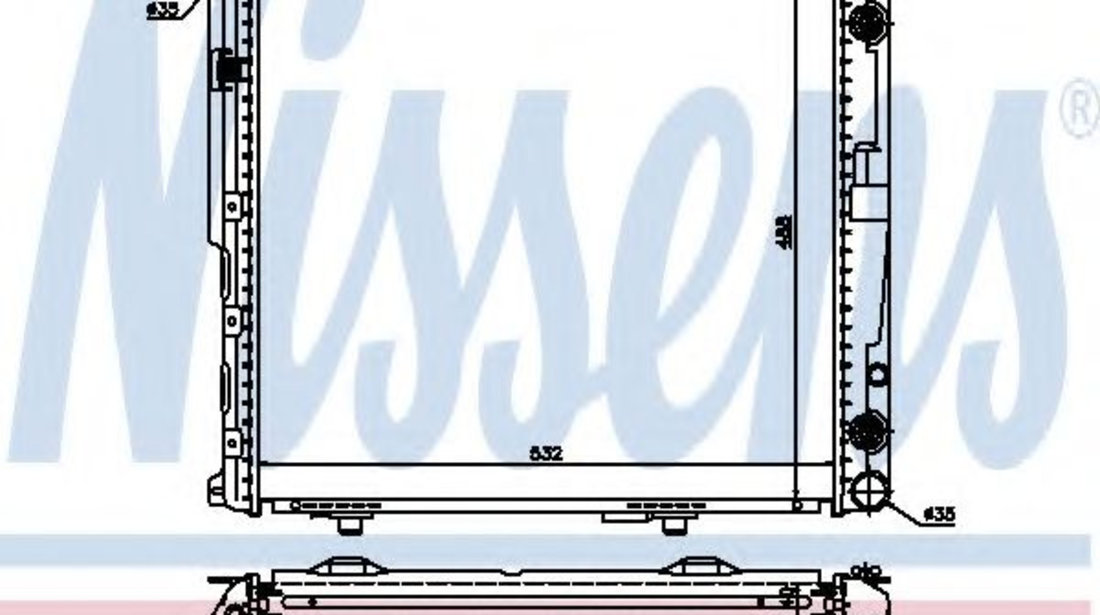 Radiator, racire motor MERCEDES E-CLASS Combi (S124) (1993 - 1996) NISSENS 62698A piesa NOUA