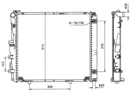 Radiator, racire motor MERCEDES E-CLASS Combi (S124) (1993 - 1996) NRF 526573 piesa NOUA