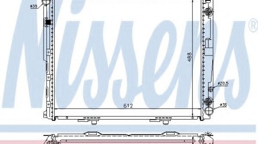 Radiator, racire motor MERCEDES E-CLASS Combi (S124) (1993 - 1996) NISSENS 62762A piesa NOUA