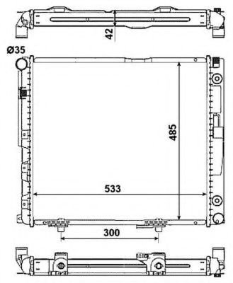 Radiator, racire motor MERCEDES E-CLASS Combi (S124) (1993 - 1996) NRF 516573 piesa NOUA