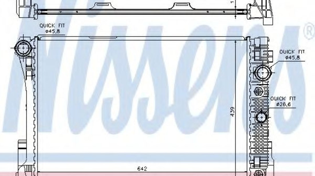 Radiator, racire motor MERCEDES E-CLASS Cupe (C207) (2009 - 2016) NISSENS 67161 piesa NOUA