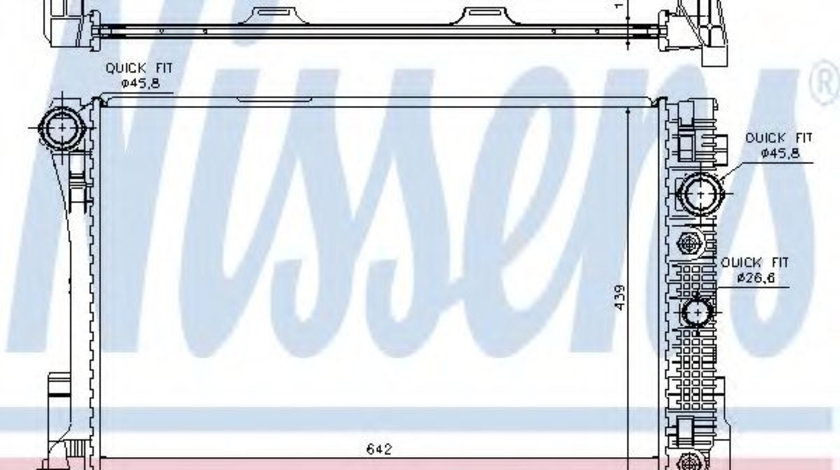 Radiator, racire motor MERCEDES E-CLASS Cupe (C207) (2009 - 2016) NISSENS 67161 piesa NOUA