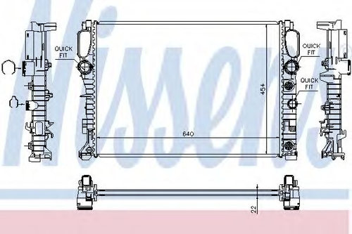 Radiator, racire motor MERCEDES E-CLASS T-Model (S211) (2003 - 2009) NISSENS 62792A piesa NOUA