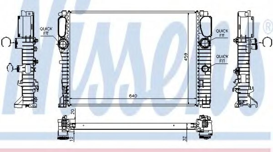 Radiator, racire motor MERCEDES E-CLASS (W211) (2002 - 2009) NISSENS 62797A piesa NOUA