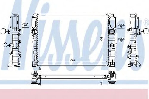 Radiator, racire motor MERCEDES E-CLASS (W211) (2002 - 2009) NISSENS 62797A piesa NOUA