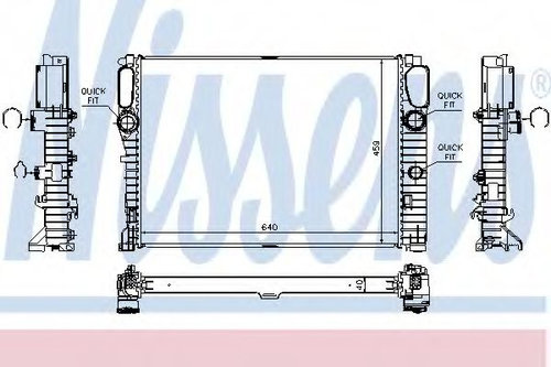 Radiator, racire motor MERCEDES E-CLASS (W211) (2002 - 2009) NISSENS 62796A piesa NOUA