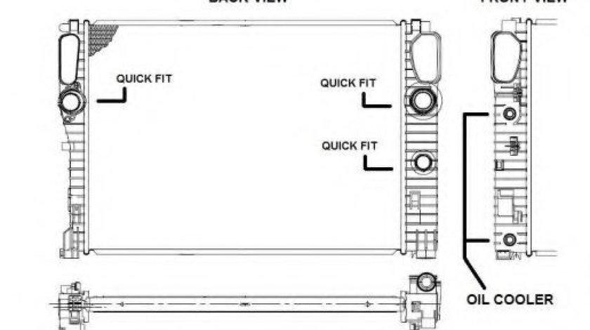 Radiator, racire motor MERCEDES E-CLASS (W211) (2002 - 2009) NRF 53422 piesa NOUA