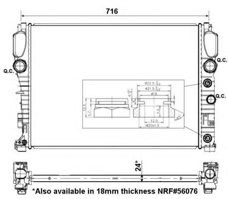 Radiator, racire motor MERCEDES E-CLASS (W211) (2002 - 2009) NRF 53423 piesa NOUA