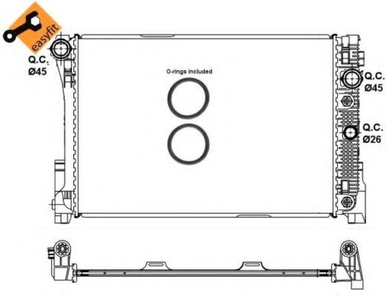 Radiator, racire motor MERCEDES E-CLASS (W212) (2009 - 2016) NRF 58335 piesa NOUA