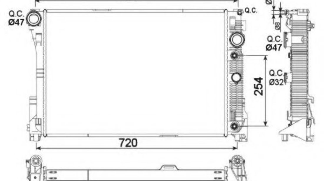 Radiator, racire motor MERCEDES E-CLASS (W212) (2009 - 2016) NRF 53968 piesa NOUA