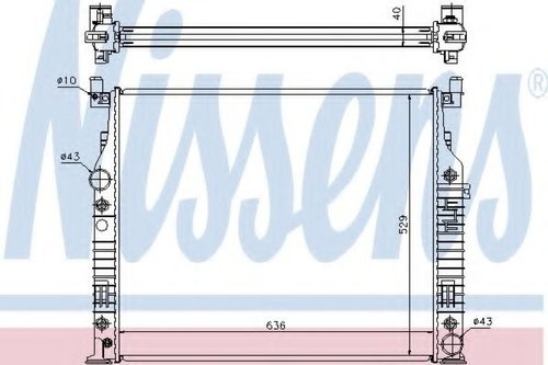 Radiator, racire motor MERCEDES G-CLASS (W461) (1990 - 2016) NISSENS 62576A piesa NOUA