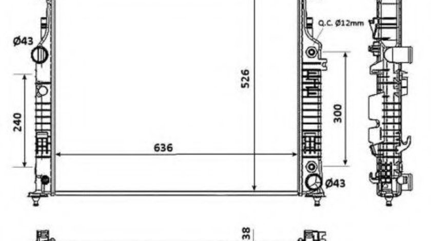 Radiator, racire motor MERCEDES GL-CLASS (X164) (2006 - 2012) NRF 53937 piesa NOUA