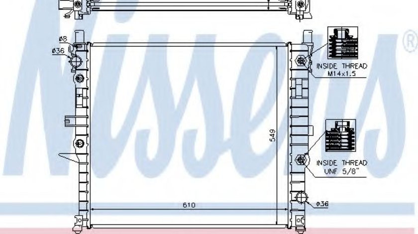 Radiator, racire motor MERCEDES M-CLASS (W163) (1998 - 2005) NISSENS 62788A piesa NOUA