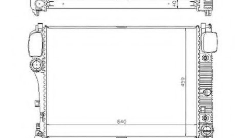 Radiator, racire motor MERCEDES S-CLASS Cupe (C216) (2006 - 2013) NRF 53839 piesa NOUA