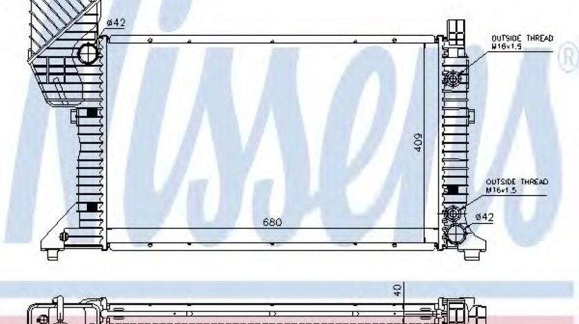 Radiator, racire motor MERCEDES SPRINTER 2-t bus (901, 902) (1995 - 2006) NISSENS 62686A piesa NOUA