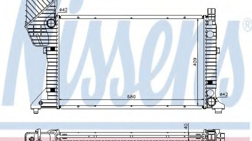 Radiator, racire motor MERCEDES SPRINTER 2-t bus (901, 902) (1995 - 2006) NISSENS 62685A piesa NOUA