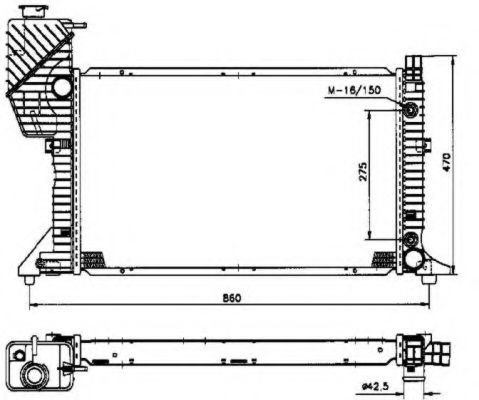 Radiator, racire motor MERCEDES SPRINTER 2-t bus (901, 902) (1995 - 2006) NRF 50574 piesa NOUA