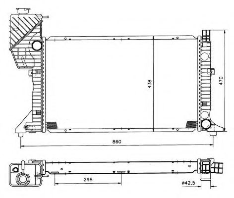 Radiator, racire motor MERCEDES SPRINTER 3-t bus (903) (1995 - 2006) NRF 50558 piesa NOUA