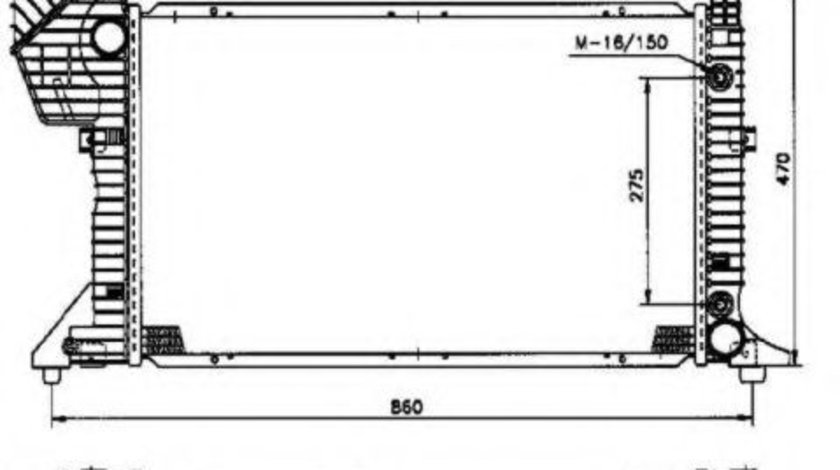 Radiator, racire motor MERCEDES SPRINTER 4-t bus (904) (1996 - 2006) NRF 50574 piesa NOUA