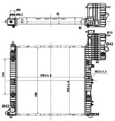 Radiator, racire motor MERCEDES V-CLASS (638/2) (1996 - 2003) NRF 50581 piesa NOUA