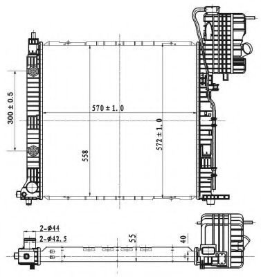 Radiator, racire motor MERCEDES V-CLASS (638/2) (1996 - 2003) NRF 53177 piesa NOUA