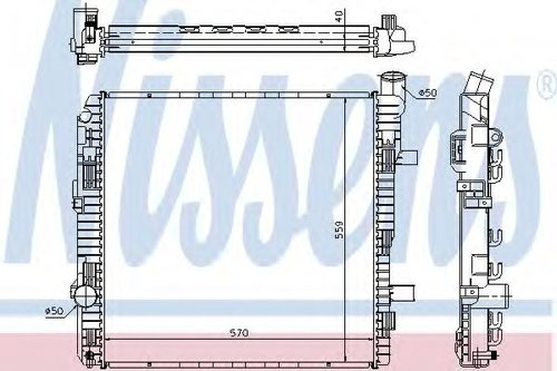 Radiator, racire motor MERCEDES VARIO combi (1996 - 2016) NISSENS 62626A piesa NOUA