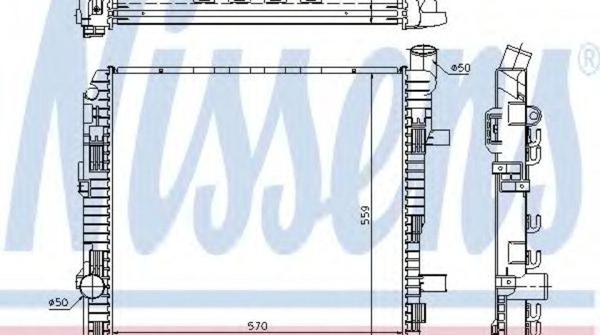 Radiator, racire motor MERCEDES VARIO combi (1996 - 2016) NISSENS 62626A piesa NOUA