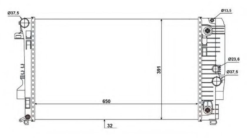Radiator, racire motor MERCEDES VIANO (W639) (2003 - 2016) NRF 58440 piesa NOUA