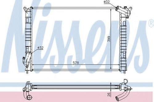 Radiator, racire motor MINI MINI Cabriolet (R52) (2004 - 2007) NISSENS 69701A piesa NOUA