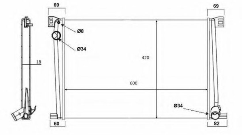 Radiator, racire motor MINI MINI COUNTRYMAN (R60) (2010 - 2016) NRF 58472 piesa NOUA