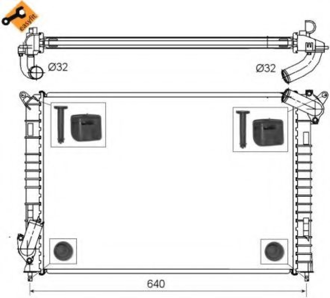 Radiator, racire motor MINI MINI (R50, R53) (2001 - 2006) NRF 53808 piesa NOUA