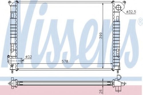 Radiator, racire motor MINI MINI (R50, R53) (2001 - 2006) NISSENS 69700A piesa NOUA