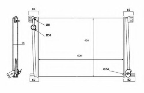 Radiator, racire motor MINI MINI (R56) (2006 - 2013) NRF 58472 piesa NOUA