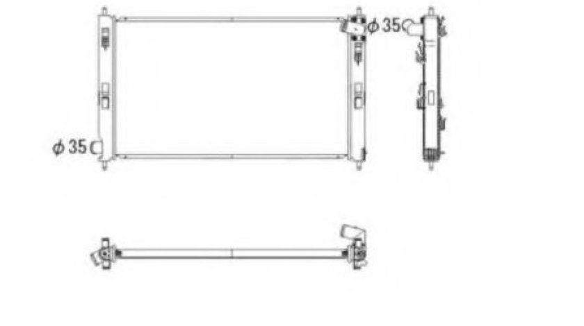 Radiator, racire motor MITSUBISHI ASX (GA_W) (2010 - 2016) NRF 53593 piesa NOUA