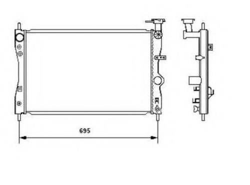 Radiator, racire motor MITSUBISHI COLT CZC Cabriolet (RG) (2006 - 2009) NRF 53464 piesa NOUA