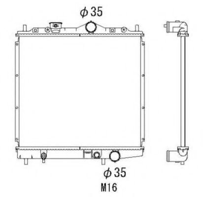 Radiator, racire motor MITSUBISHI COLT V (CJ, CP) (1995 - 2003) NRF 506557 piesa NOUA