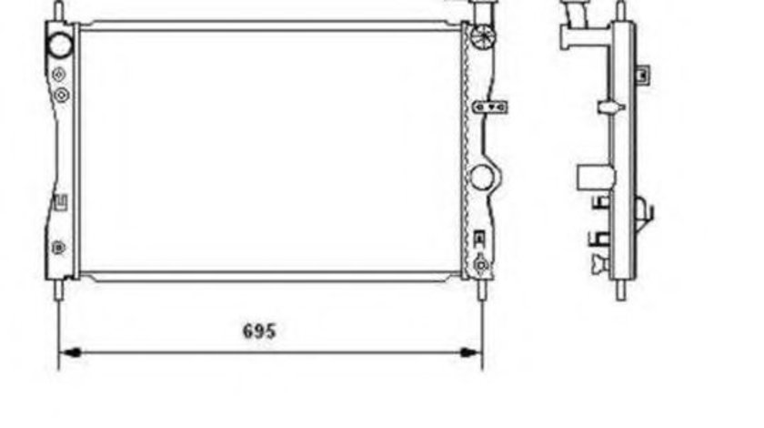 Radiator, racire motor MITSUBISHI COLT VI (Z3, Z2) (2002 - 2012) NRF 53464 piesa NOUA