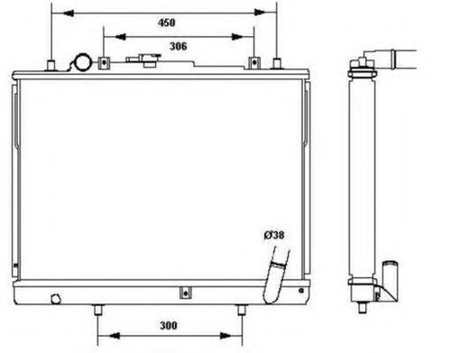 Radiator, racire motor MITSUBISHI L 200 (K7, K6) (1996 - 2007) NRF 52233 piesa NOUA